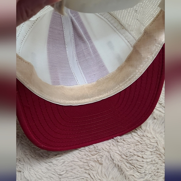 Vintage Lucky Stripes Snapback Trucker Hat St. Louis Cardinals Red and White Cap - Picture 5 of 7